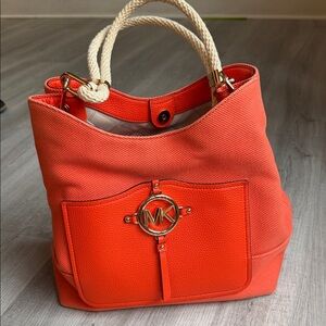 Authentic Michael Kors tote bag, orange - Spring 2021‎ edition
